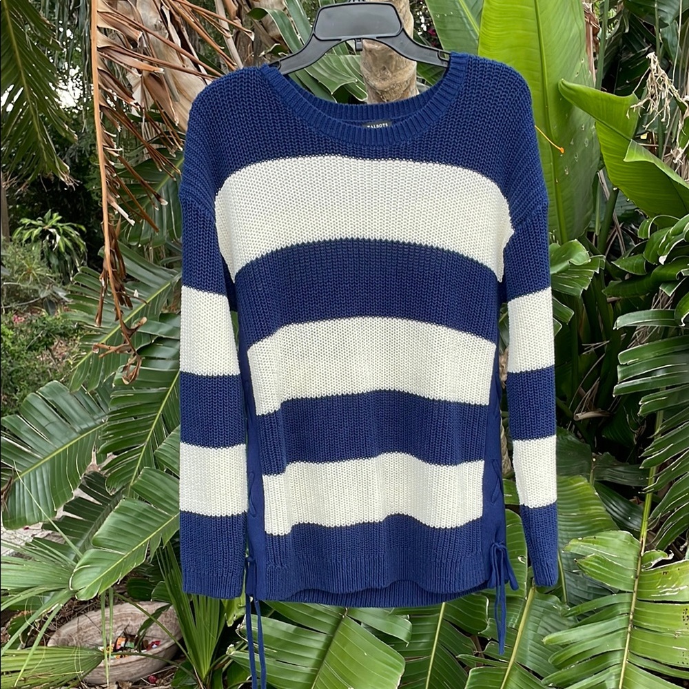 Talbots 100% cotton coastal oversize top or sweater